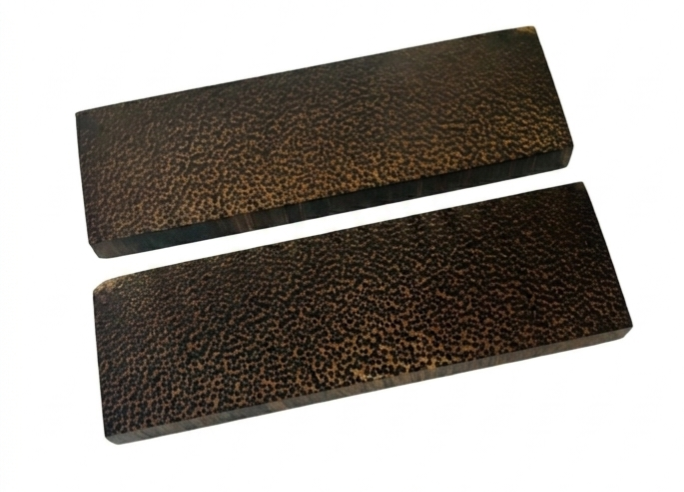 Black palm x-cut wood Knife scales