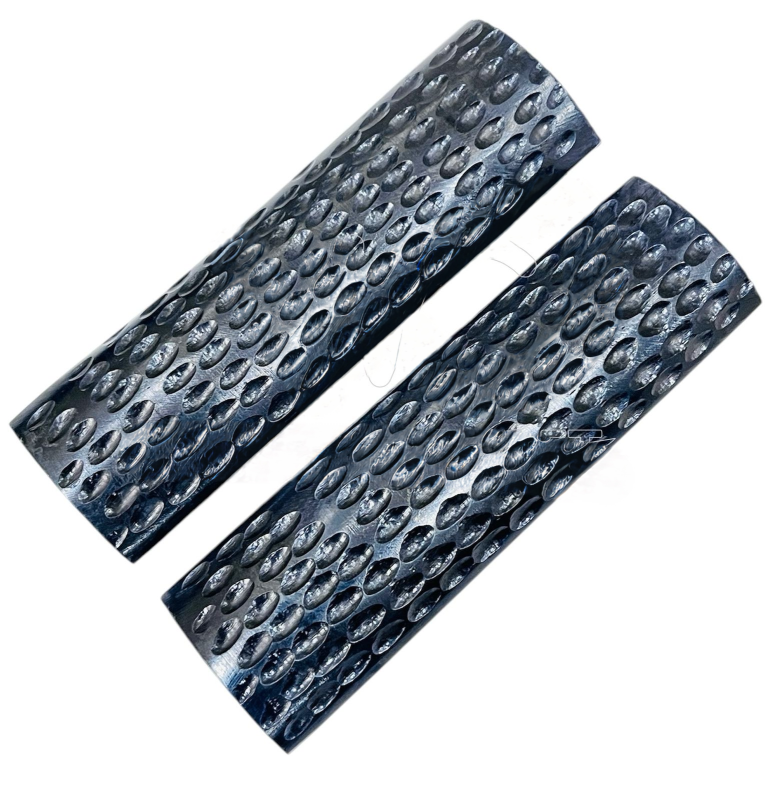 Camel Bone Jigged Carved Black Scales
