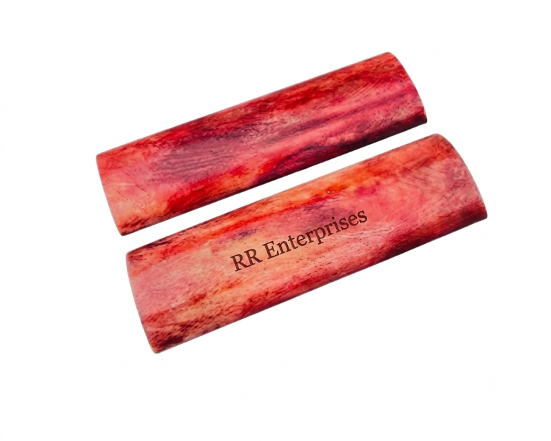 Dyed Currant Brown Bone Knife Scales
