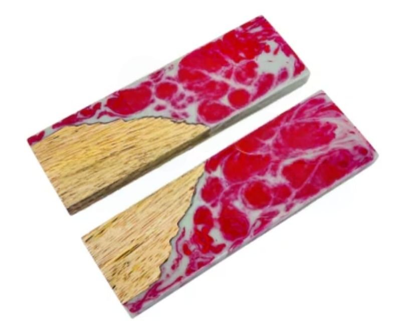 Hybrid Stabilzed Wood With Resin Knife Scales
