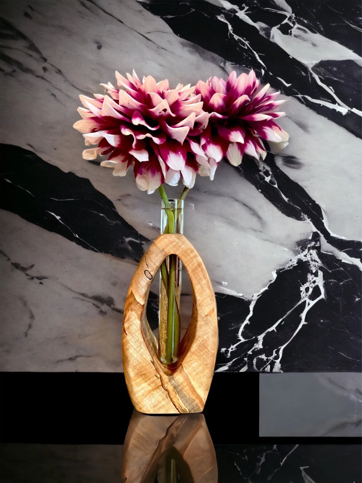 Wooden Flower Vase