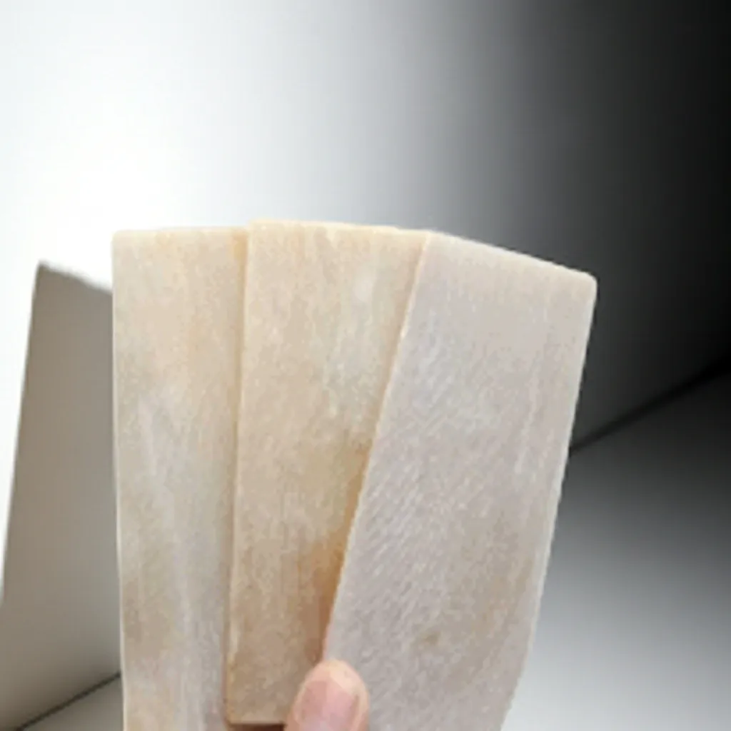 Buffalo White Horn Plate – Pure Blonde Finish, 160×60 mm